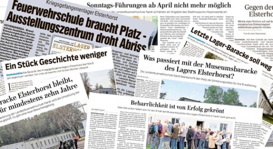 verschiedene Zeitungsmeldungen zum Schutz der Baracke